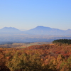 秋色の向こうの阿蘇五岳