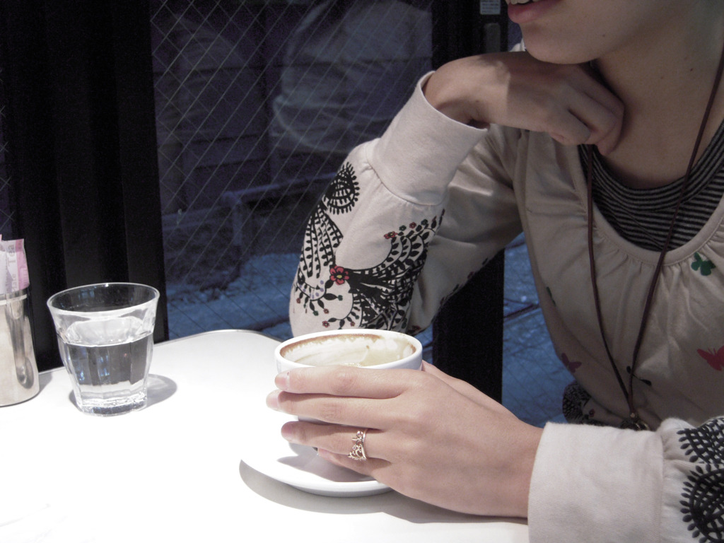 カフェにて。