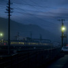 早朝の霧景