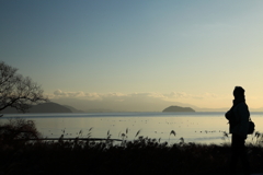 滋賀　琵琶湖岸より