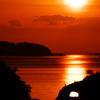夕日を眺めて