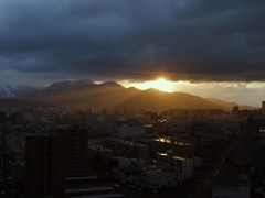 札幌の日の入り