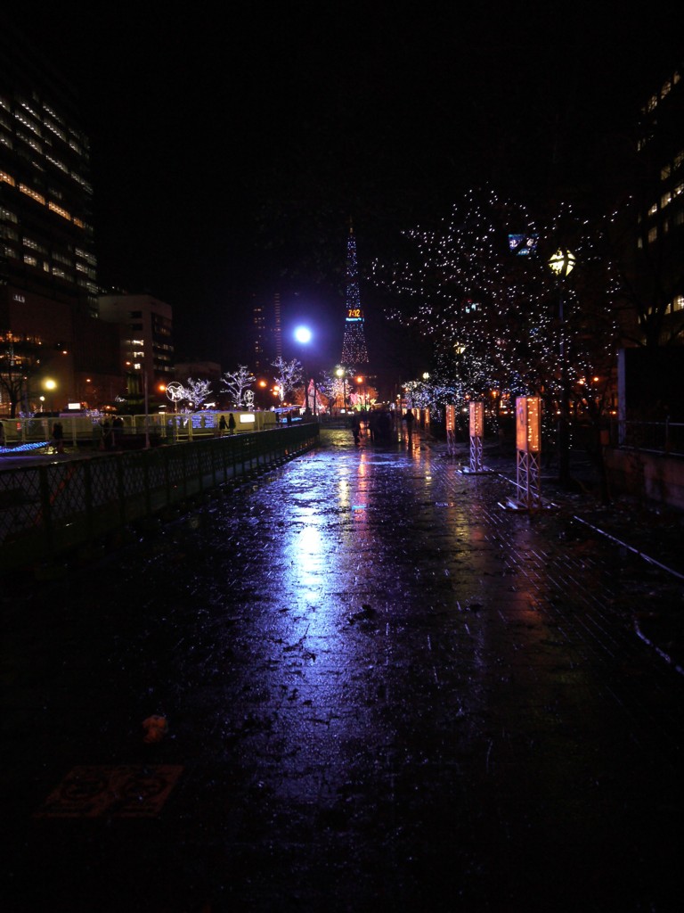 冬の雨上がり