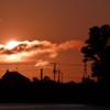 太陽が主役の夕焼け