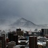 吹雪あとの札幌街