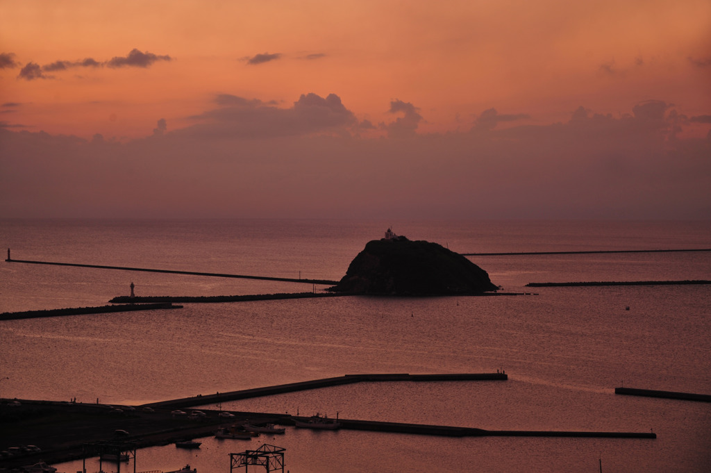 室蘭港の夕暮れ
