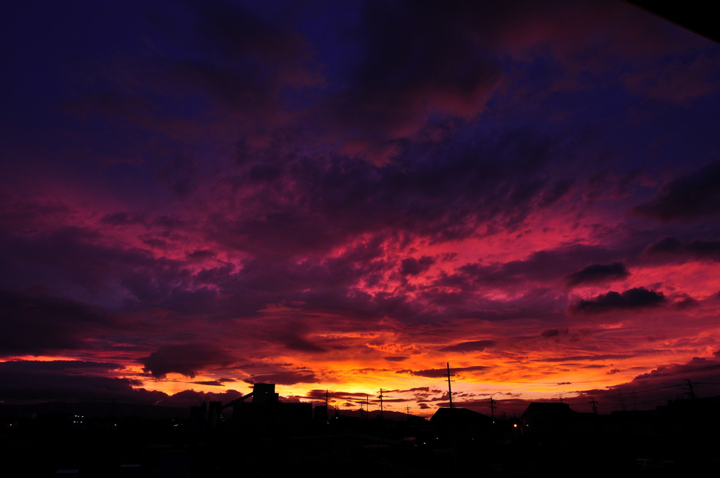 わが町の夕焼け