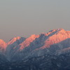 夕映えの剣岳