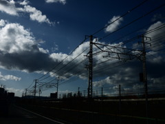雲と電線