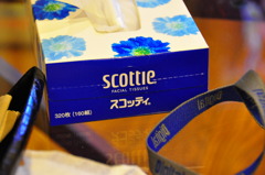 on  the desk  