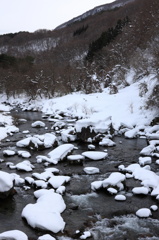 冬の川にて