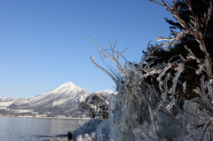 しぶき氷と磐梯山