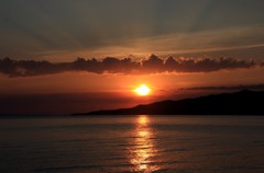 沈み行く夕日