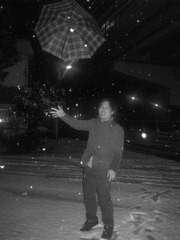 やっと雪が降ったよ！