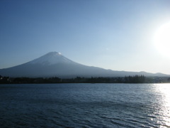 河口湖の朝