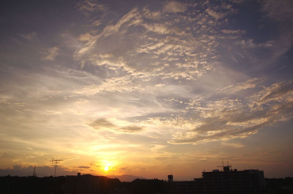 夕焼けの空