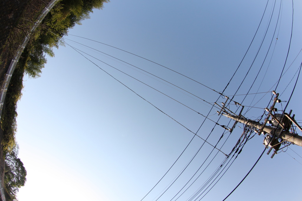 電線のある風景 9