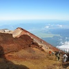 富士山最頂点からの眺め