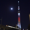 満月とツリー