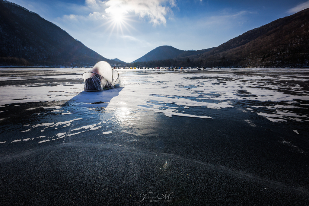 氷上の釣り師