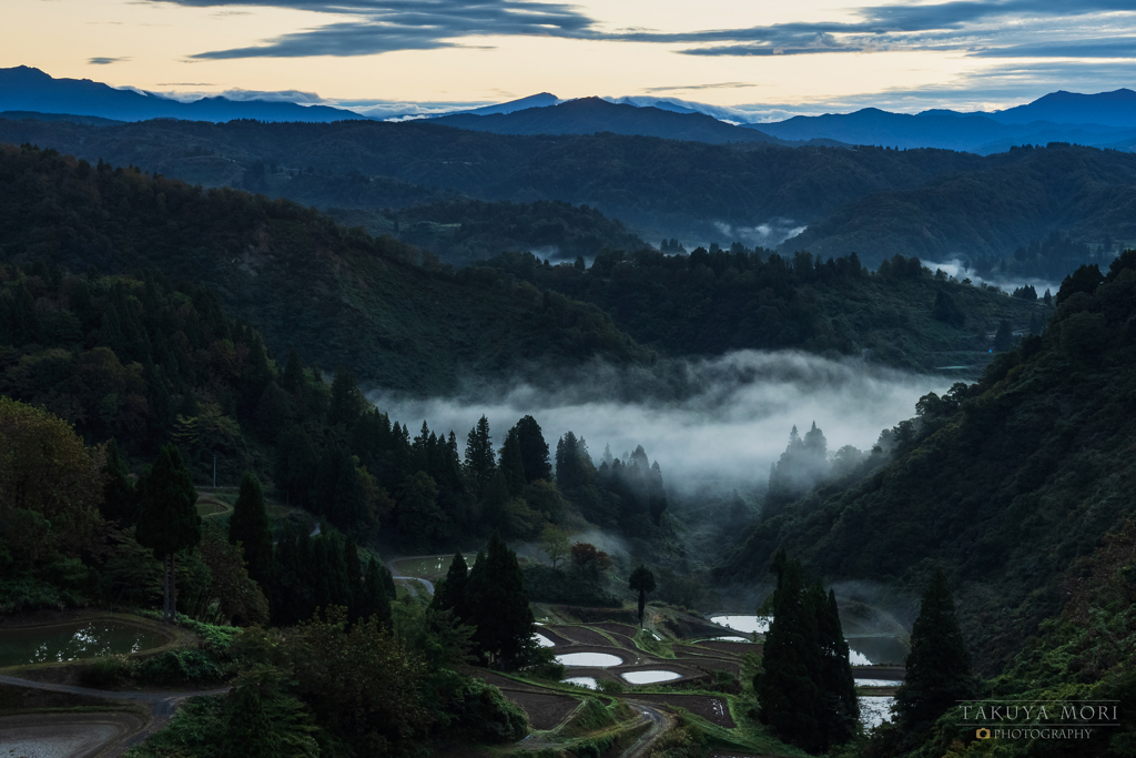 棚田風景【幕開け前】