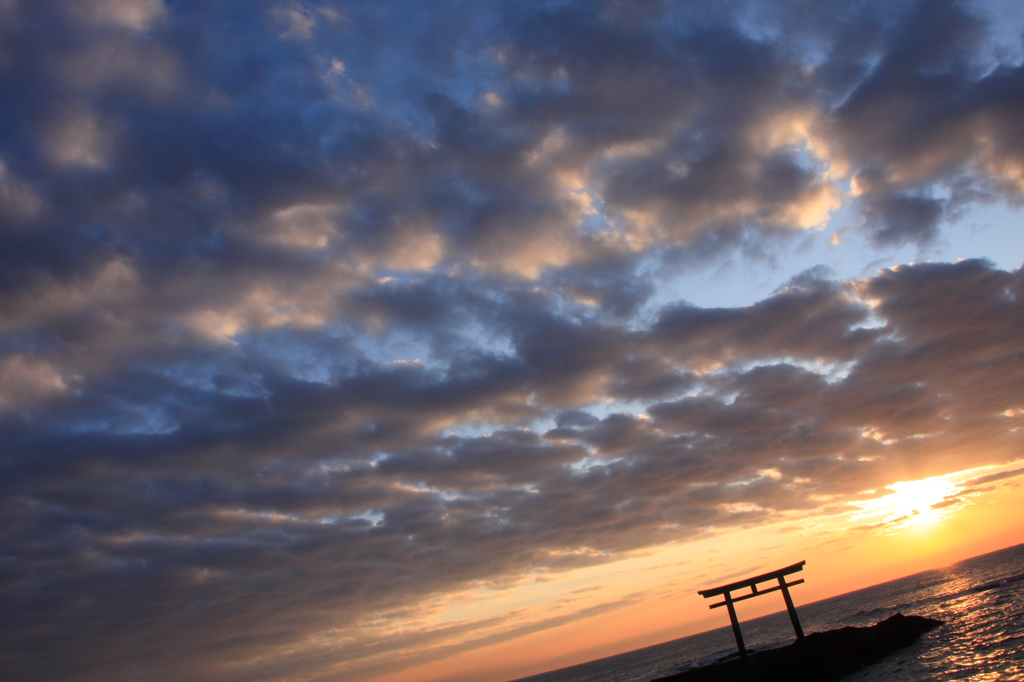 朝の大洗海岸