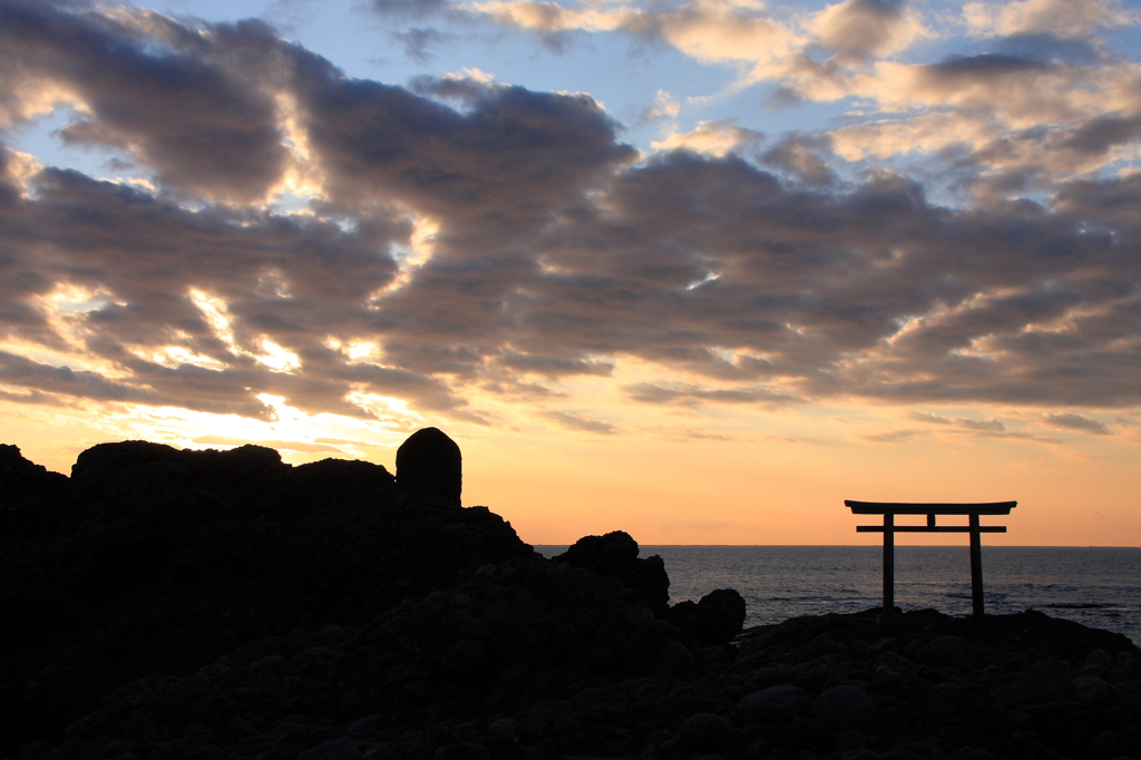 朝の大洗海岸