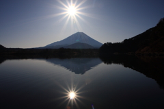 精進湖からの富士山