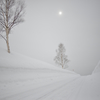 雪道と、冬の日
