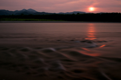 石狩川夕景