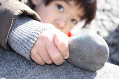 くじらさんみたいな石