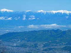 甲府盆地と南アルプス