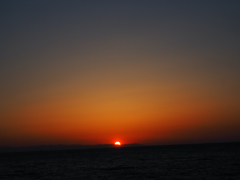 南紀白浜から見る夕日