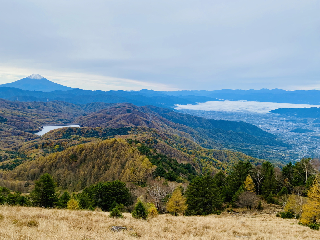 富士山　甲府盆地
