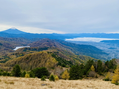 富士山　甲府盆地