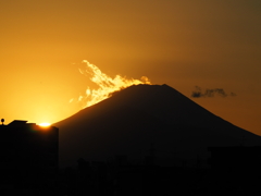 夕焼け富士山①