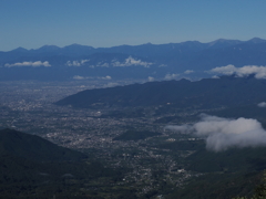 甲府盆地と南アルプス