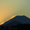 日没直後の富士山