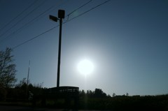 ゲームセット・・・夕暮れの球場にて。