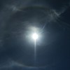 太陽の輪に見た虹。