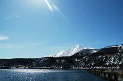 青い空、海、そして、利尻山。