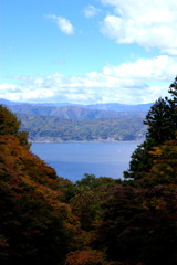 諏訪湖を望む
