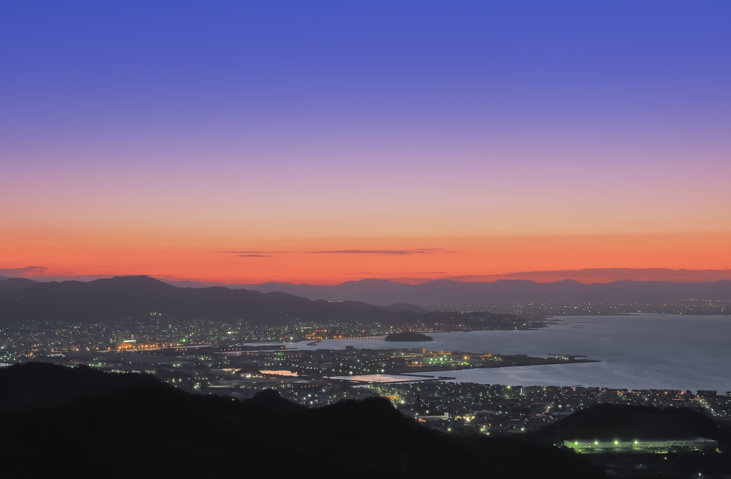 三河湾夜明け