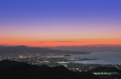 三河湾夜明け