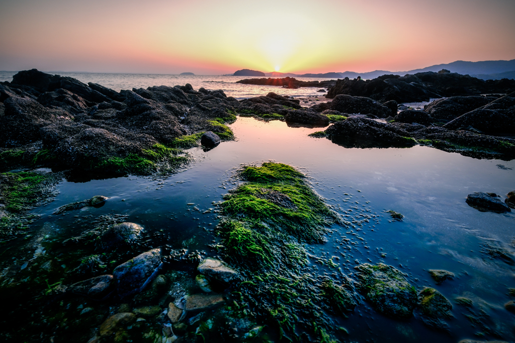 海辺の夕焼け