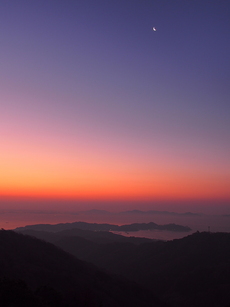 三河湾夜明け