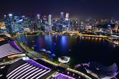 Night View Of Singapore
