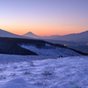 雪原の富士