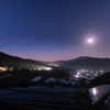 月夜の棚田