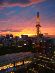 名古屋栄夕景